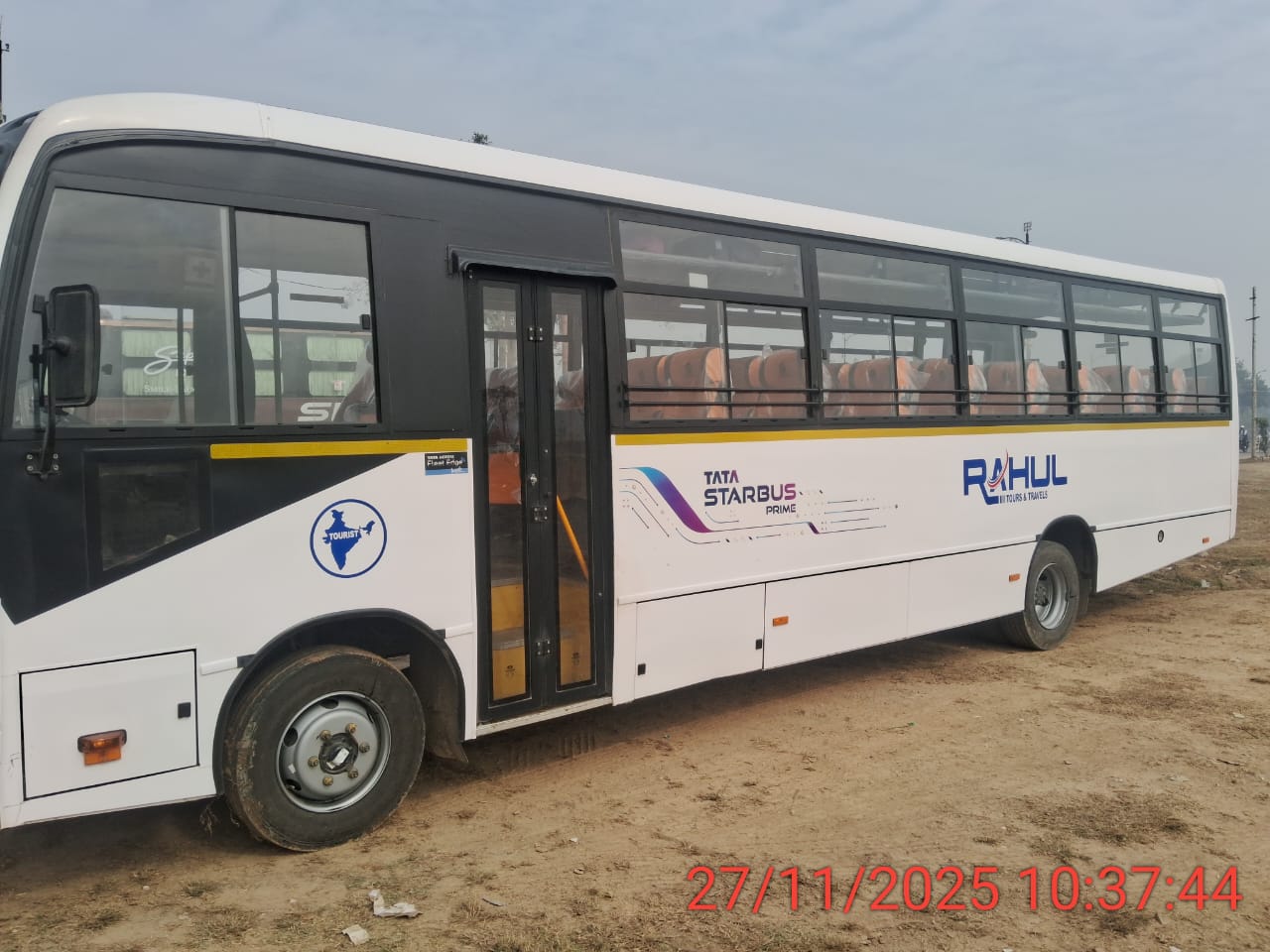 Tata Bus 45 Seater Side View